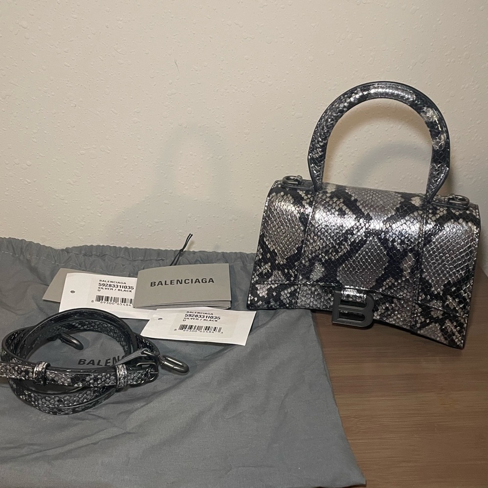 Balenciaga Silver Snake Skin Handbag - Picture 2 of 5